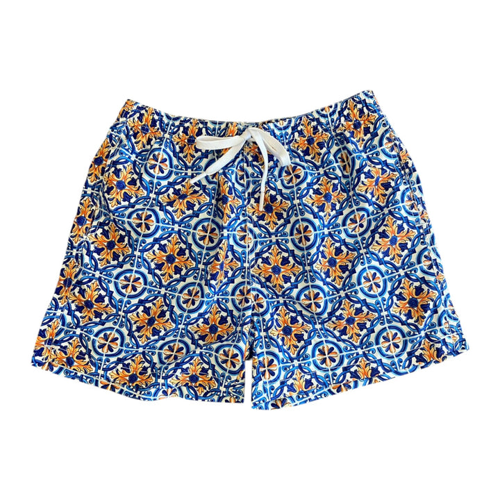ZWEMSHORT MAJOLICA BLAUW