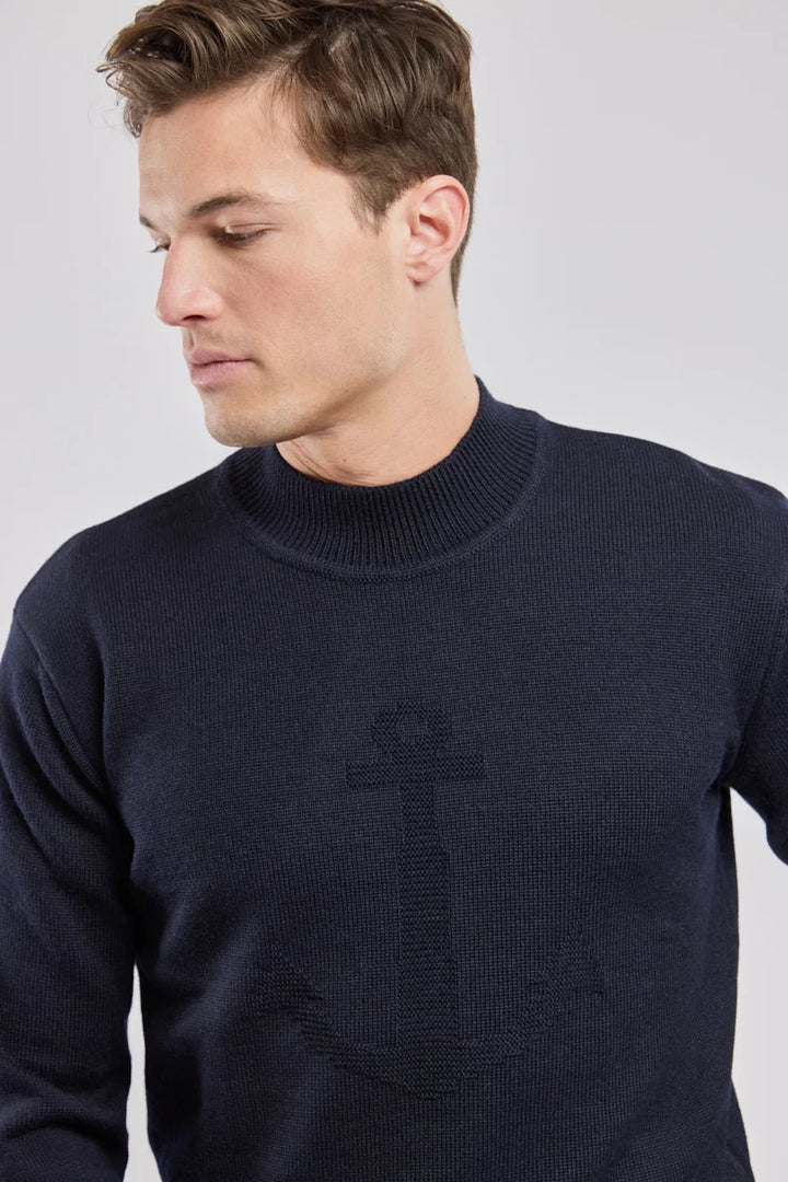 Pul col montant Ancre Navire Marineblauw
