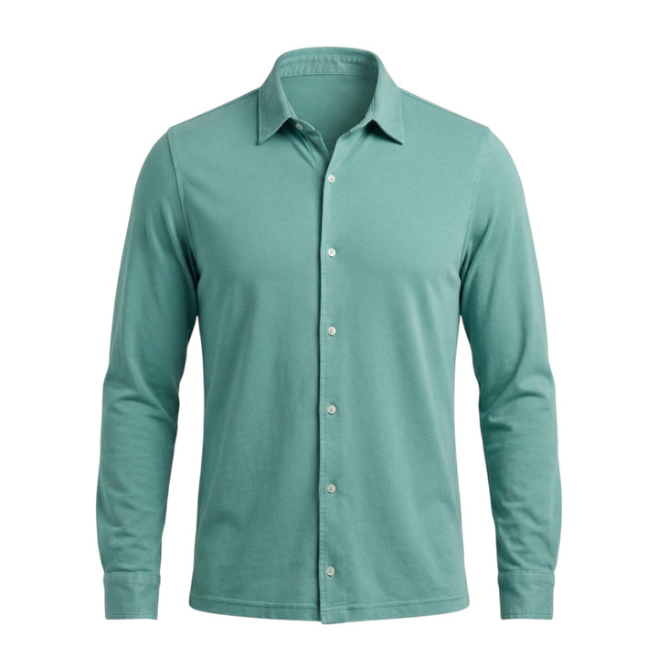 Overhemd met lange mouwen Hartford Jersey Turquoise