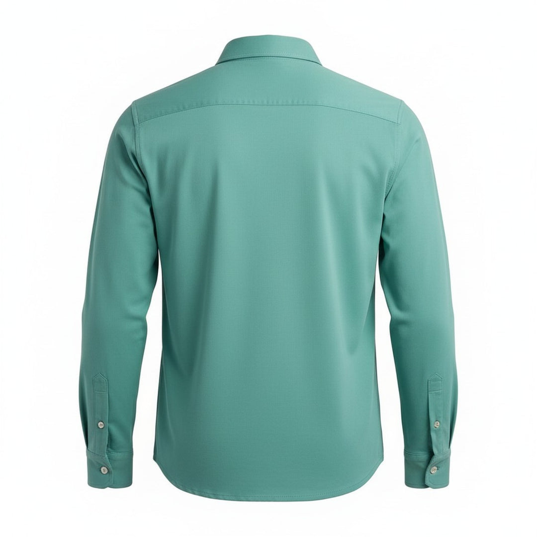 Overhemd met lange mouwen Hartford Jersey Turquoise
