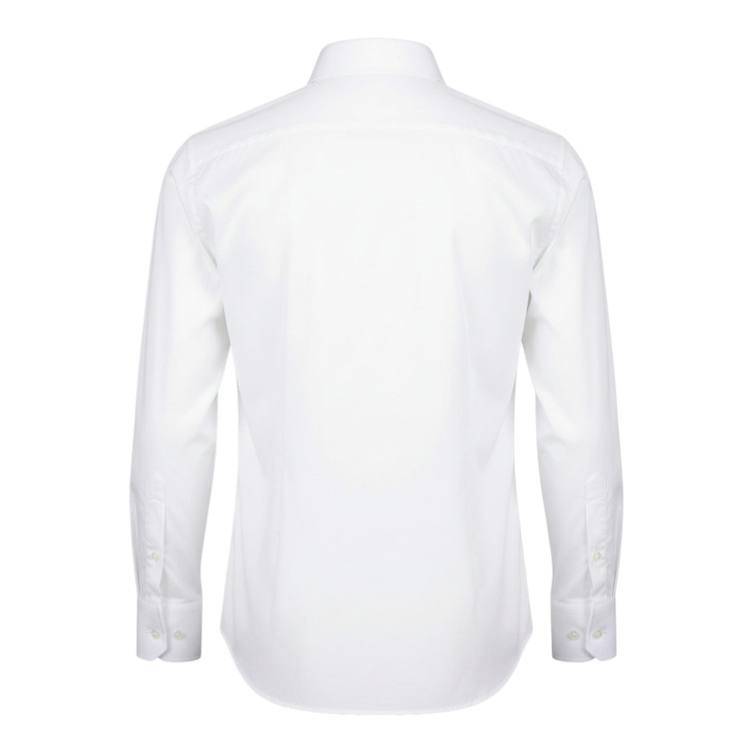Overhemd Lange Mouw Slim Fit Strijkvrij Wit