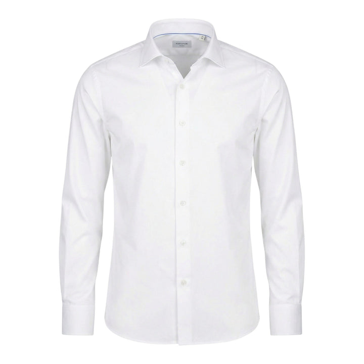 Overhemd Lange Mouw Slim Fit Strijkvrij Wit