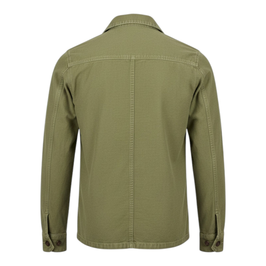 Acadia Overhemd met Lange Mouwen Linnenmix Military