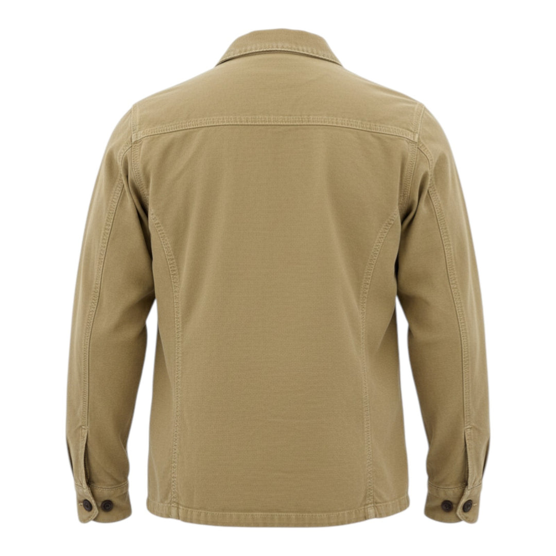 Over-shirt met lange mouwen Acadia Linnenmix Moka