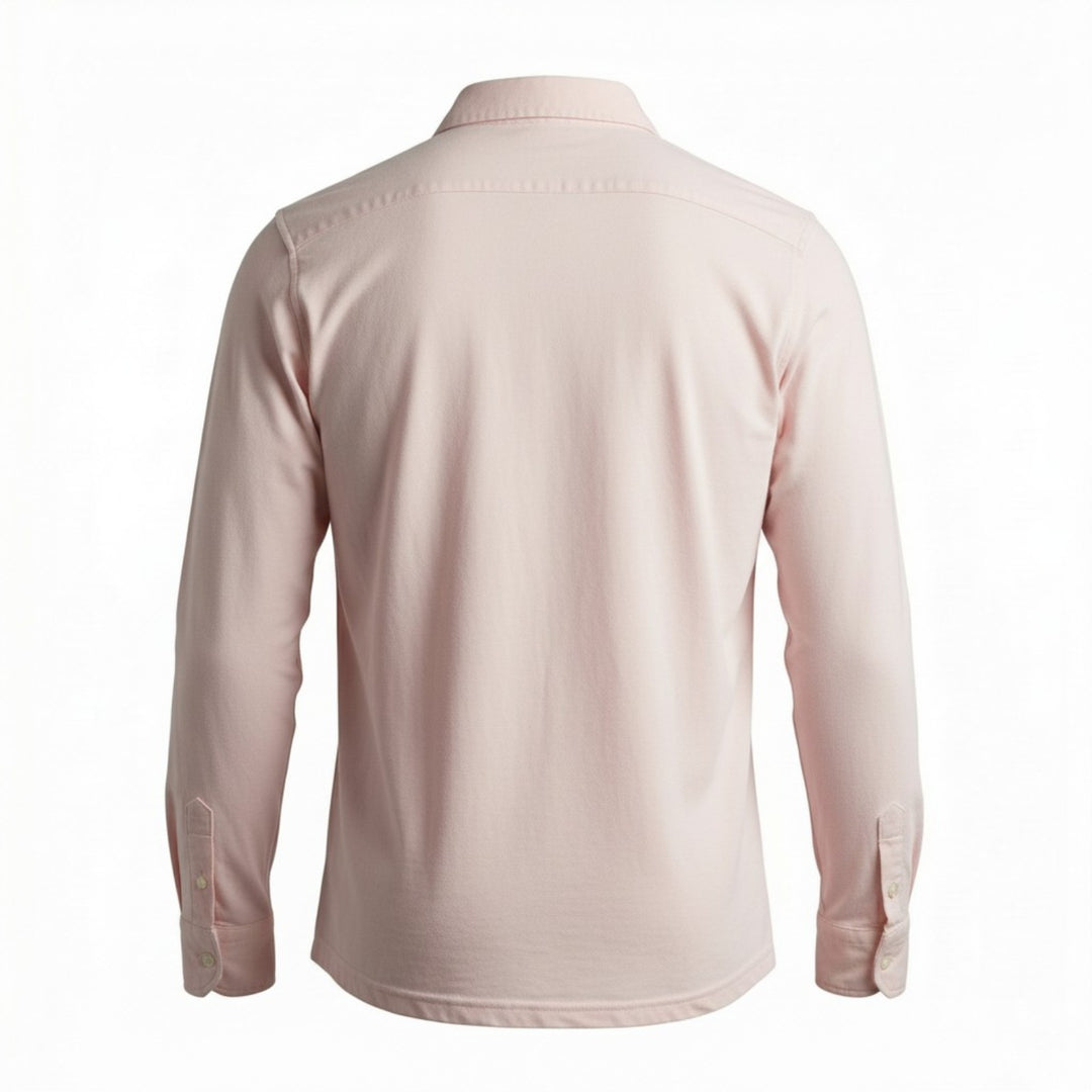 Hartford Jersey Overhemd met Lange Mouwen Roze