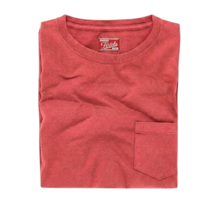 Tubejp T-shirt met borstzak van katoen Lobster Corallo
