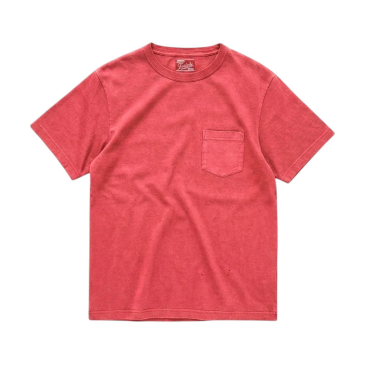 Tubejp T-shirt met borstzak van katoen Lobster Corallo