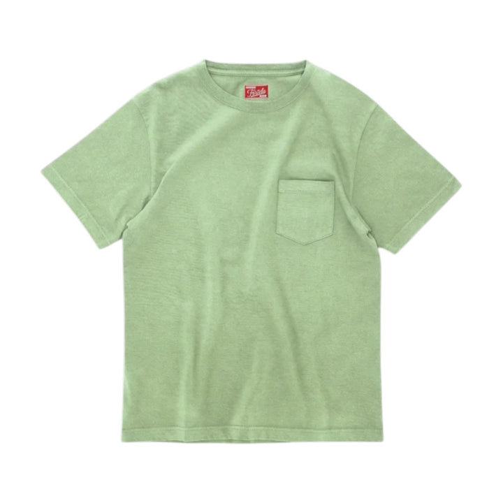Tubejp T-shirt met borstzak van katoen Lobster Sage Groen