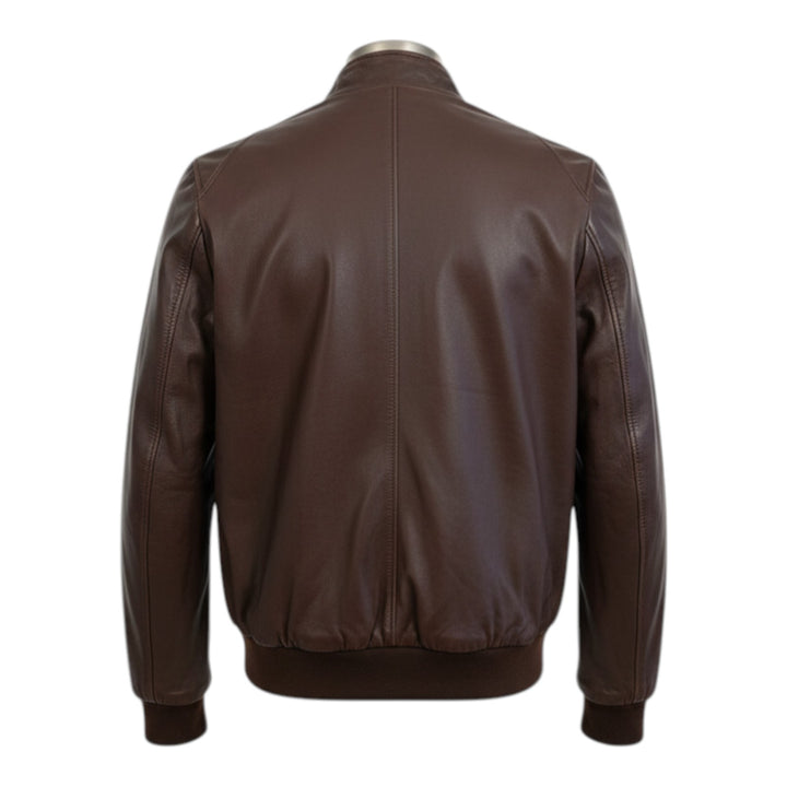 Bruin echt leren jack Baracuta-model