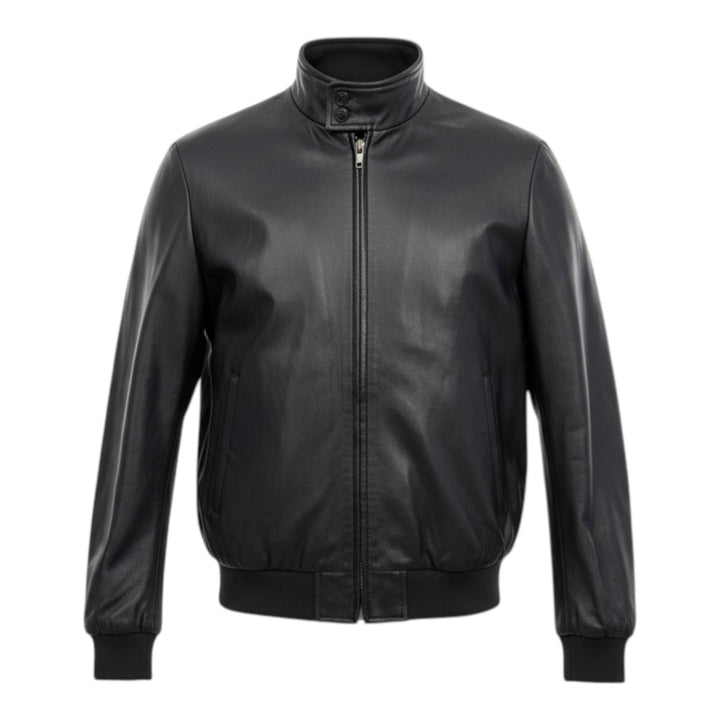 Echt Leren Jack Baracuta-model Zwart