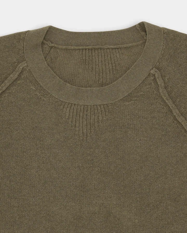 HARVARD RONDE HALS TRUI WOL RAGLANMOUWEN ARMY GREEN