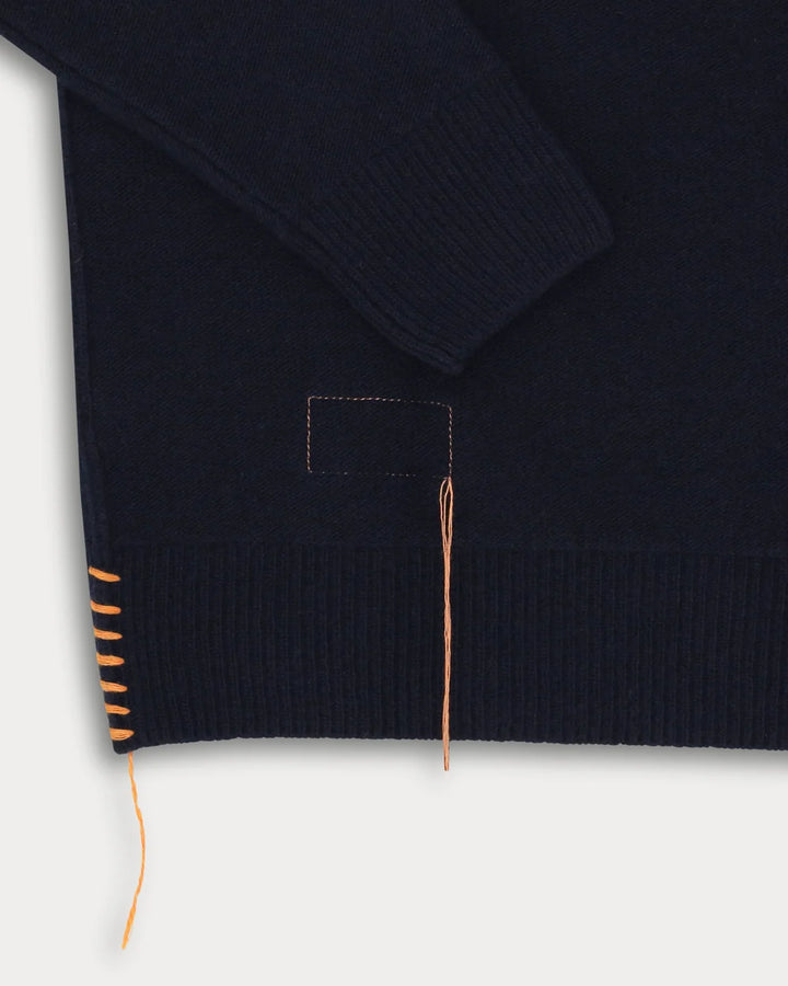 HARVARD RONDE HALS TRUI WOL RAGLANMOUWEN NAVY