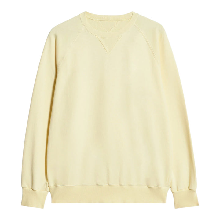 Harvard Sweatshirt met ronde hals in geborstelde jersey met raglanmouwen Canary