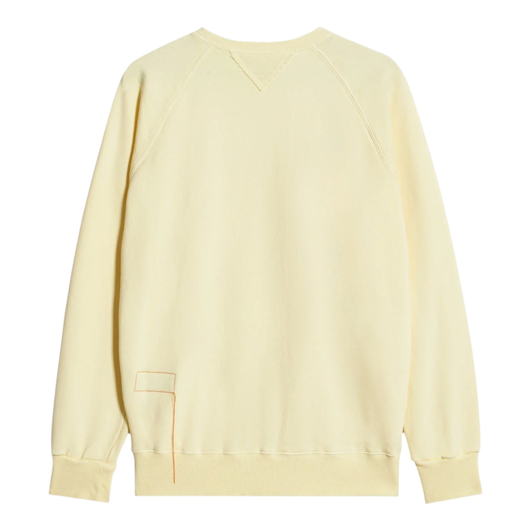Harvard Sweatshirt met ronde hals in geborstelde jersey met raglanmouwen Canary