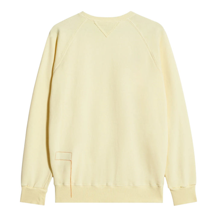 Harvard Sweatshirt met ronde hals in geborstelde jersey met raglanmouwen Canary