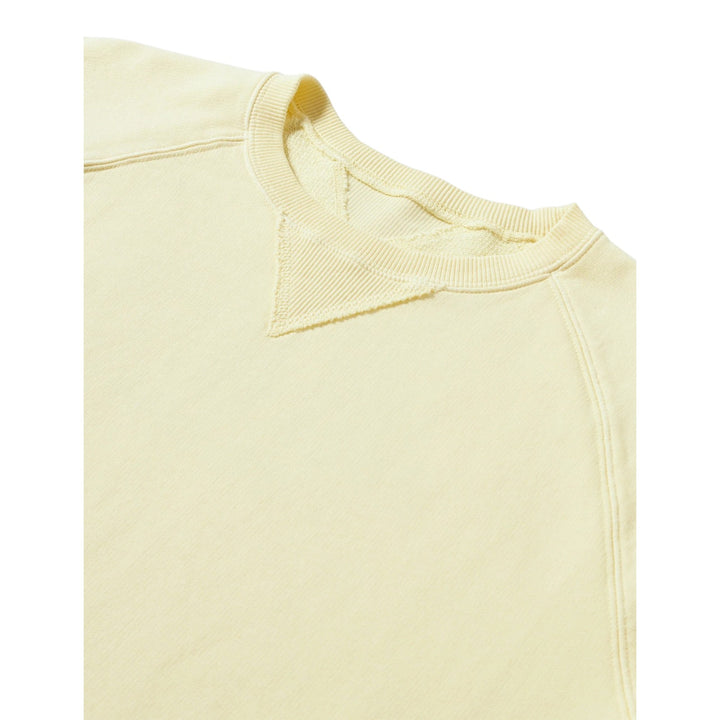 Harvard Sweatshirt met ronde hals in geborstelde jersey met raglanmouwen Canary