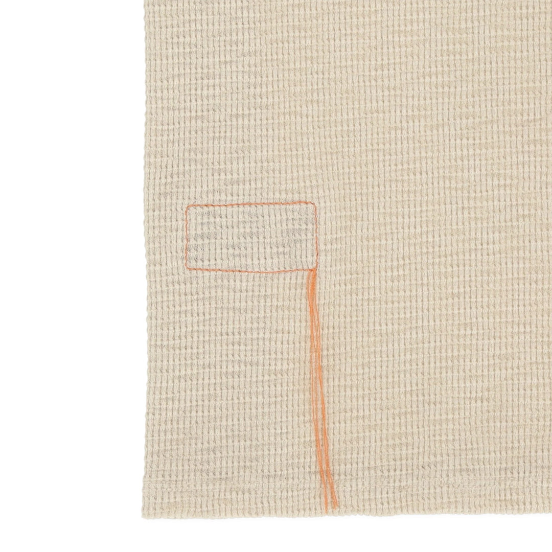 Missourim Polo van Wafeljersey met Korte Mouwen Beige