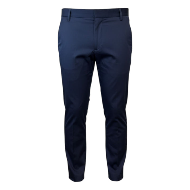 Slim Fit Korte Pantalon met Steekzakken - Navy Blauw