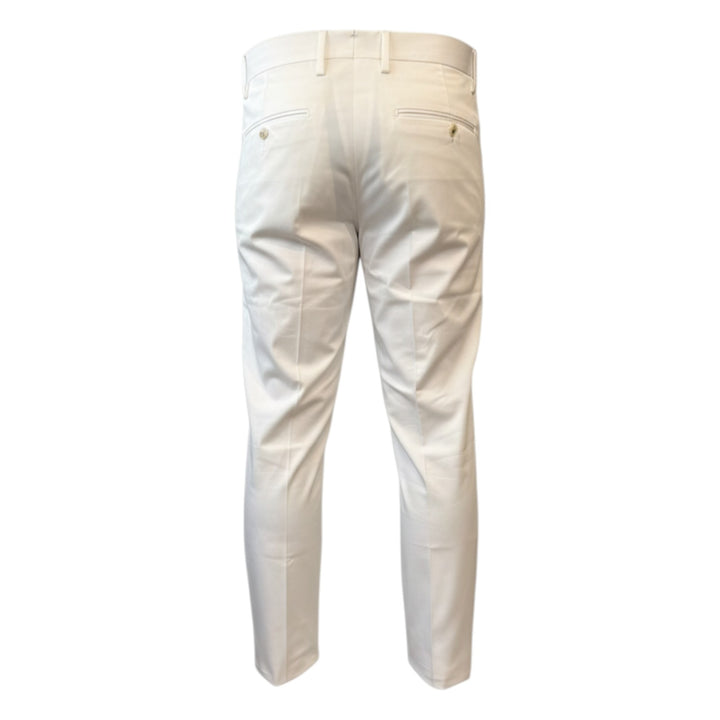 Slim Broek met Amerikaanse Zakken Kort Off White