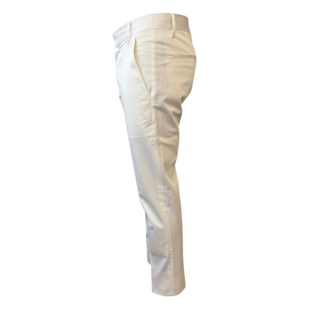 Slim Broek met Amerikaanse Zakken Kort Off White