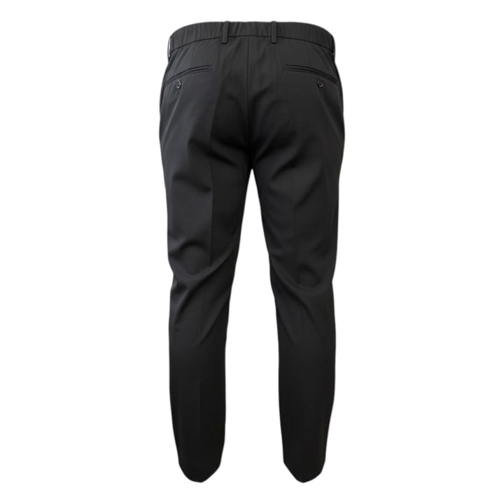 Pantalon met elastische tailleband en plooien in Tasmania Black