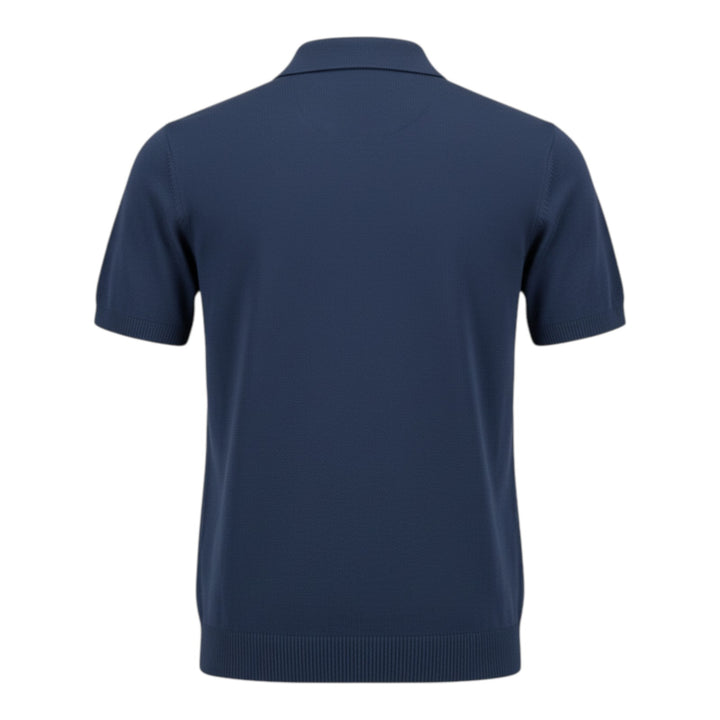 Polo met korte mouwen van gekamd katoen Blauw