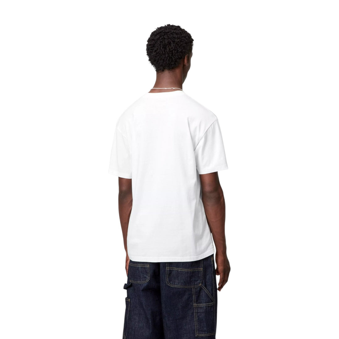 S/S Pocket Heart T-Shirt Wit / Rood