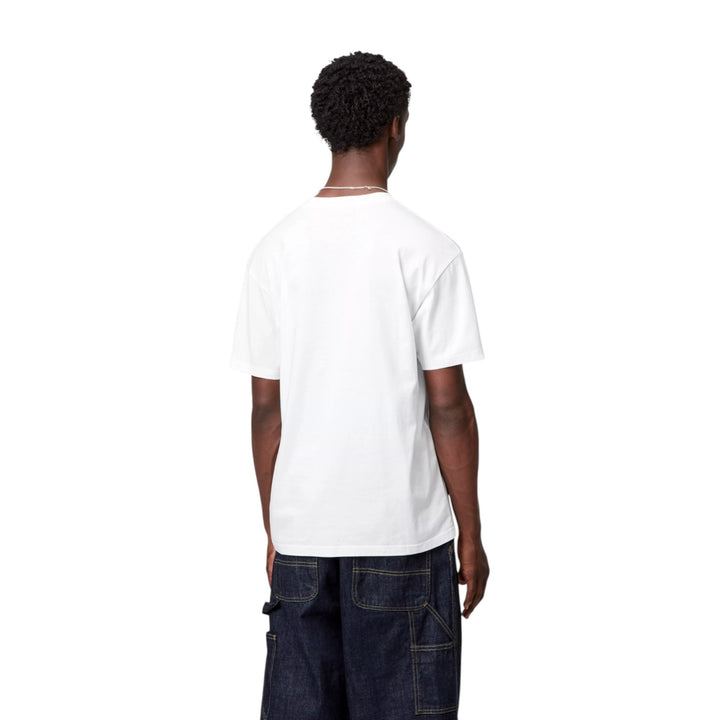 S/S Pocket Heart T-Shirt Wit / Rood