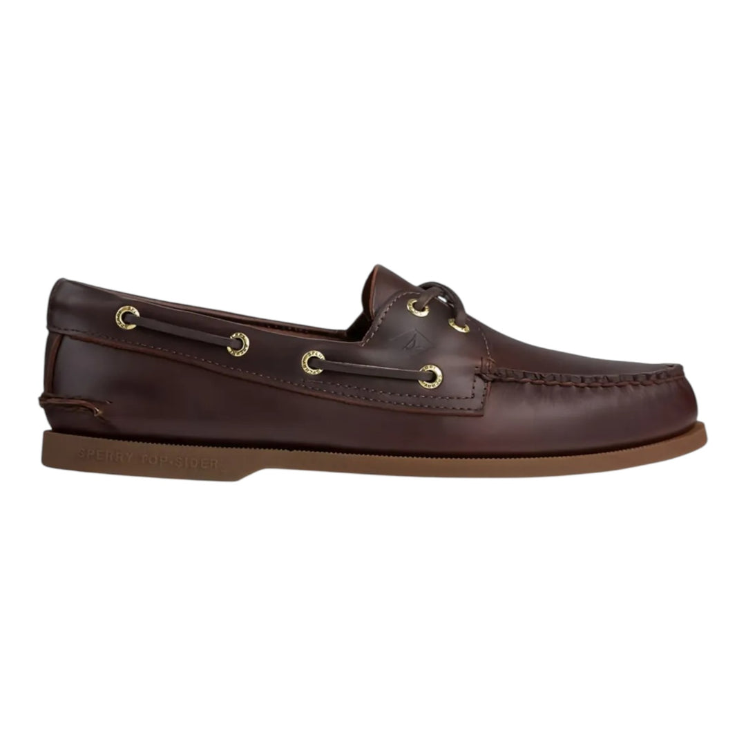 Authentic Original 2-eye bootschoen in echt leer Amaretto