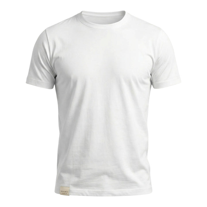 T-Shirt Ronde Hals Jersey Comfort Optisch Wit