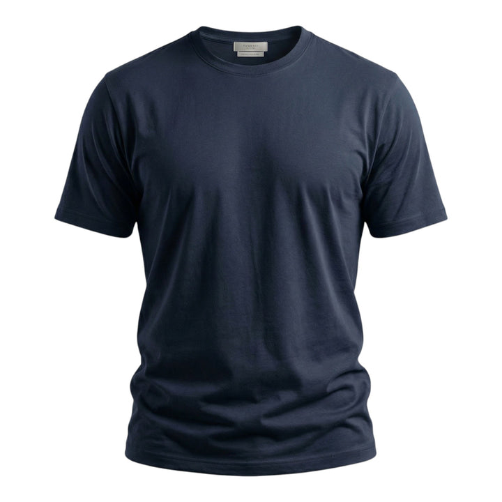 T-Shirt Ronde Hals Jersey Comfort Donkerblauw
