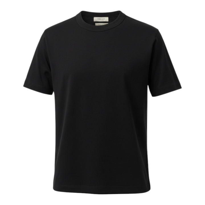 T-Shirt met Ronde Hals Comfort Jersey Zwart