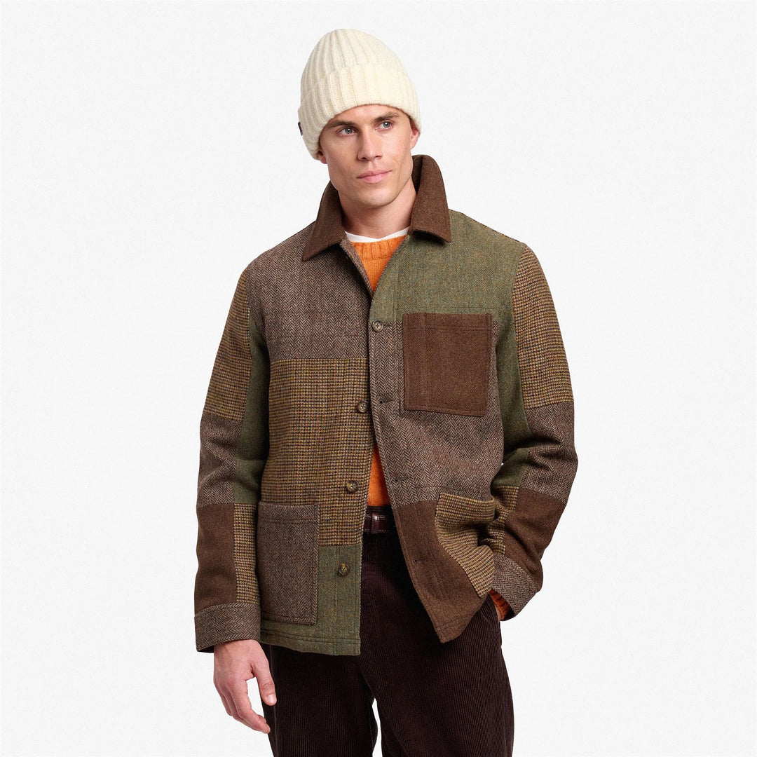 DORR PATCHWORK BROWN MULTICOLOR CHECK