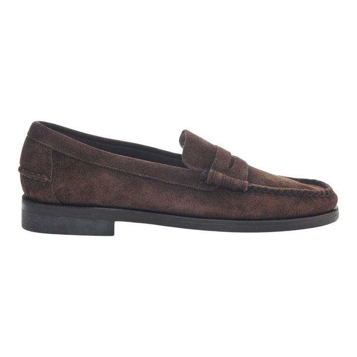 Herenloafers van echt suède Goodyear bruin