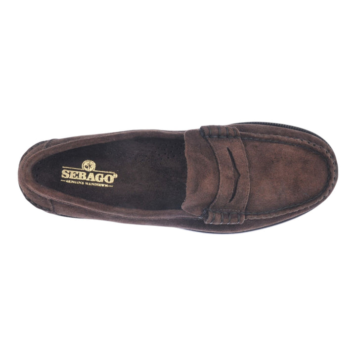 Herenloafers van echt suède Goodyear bruin
