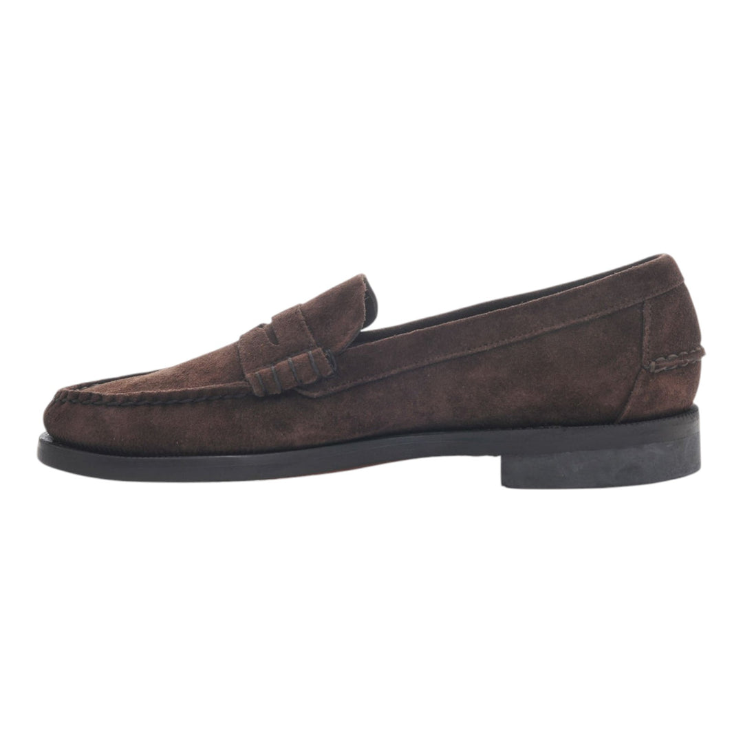 Herenloafers van echt suède Goodyear bruin