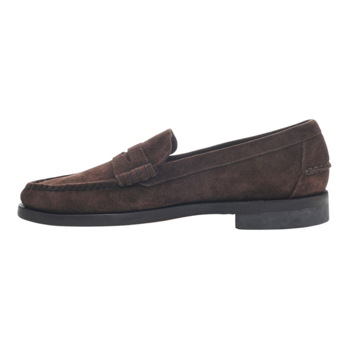 Herenloafers van echt suède Goodyear bruin