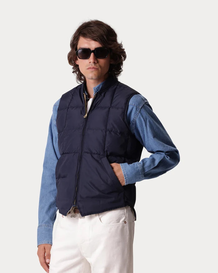 VEST1 GILET IN NYLON BLUE