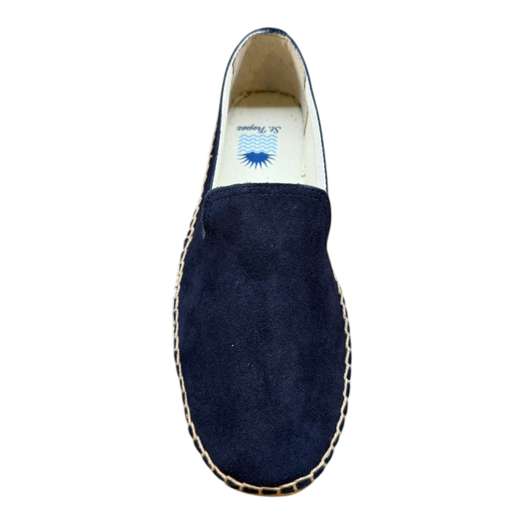 Espadrilles van echt suède met rubberen zool navy blauw