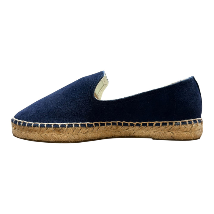 Espadrilles van echt suède met rubberen zool navy blauw