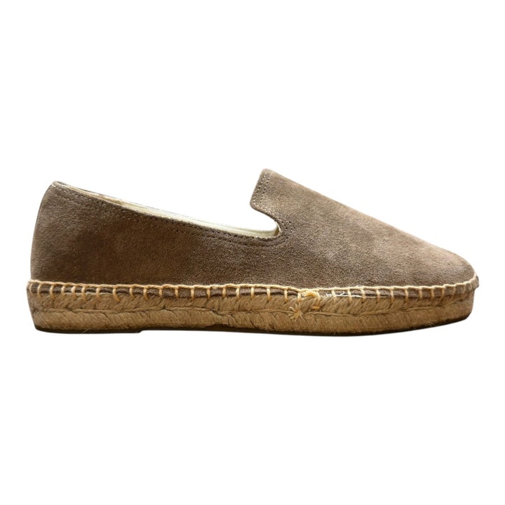 Espadrilles van Echt Suède met Rubberen Zool Bruin