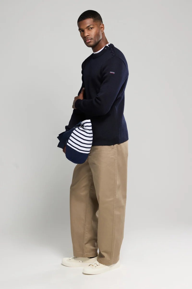 Armor lux Pull marin uni Fouesnant Homme Navire Blu Marino Blu - foto 5