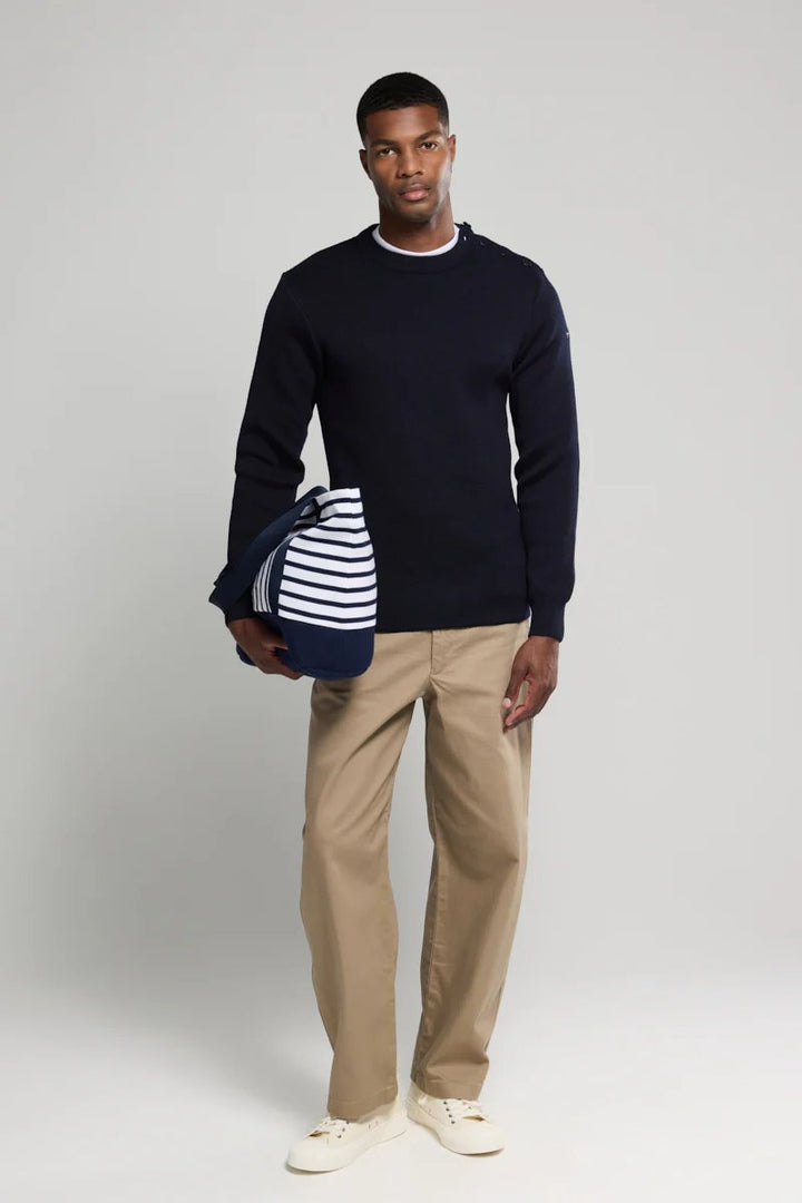 Armor lux Pull marin uni Fouesnant Homme Navire Blu Marino Blu - foto 6