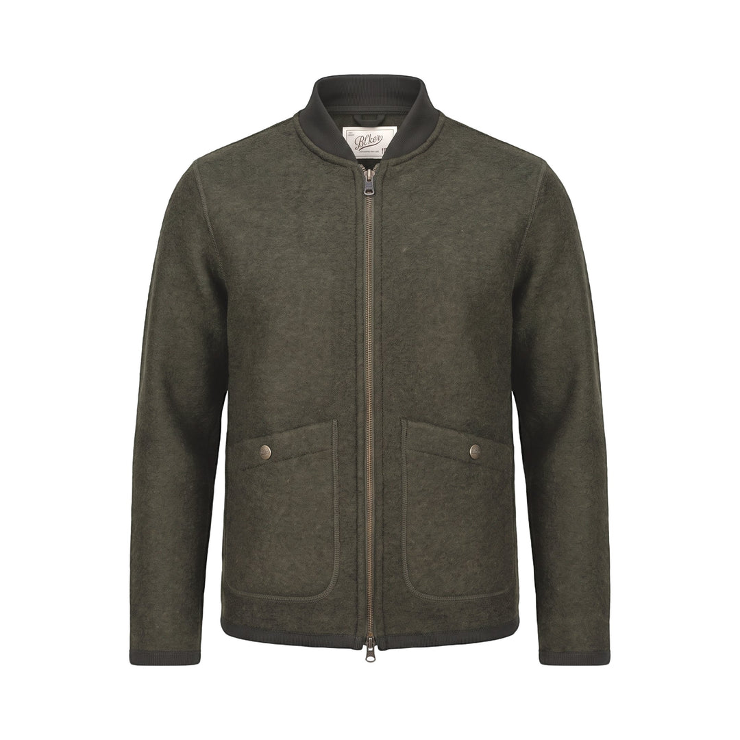 Bl'ker Vintage BOILED WOOL JACKET MOOSE GREEN Verde - foto 1