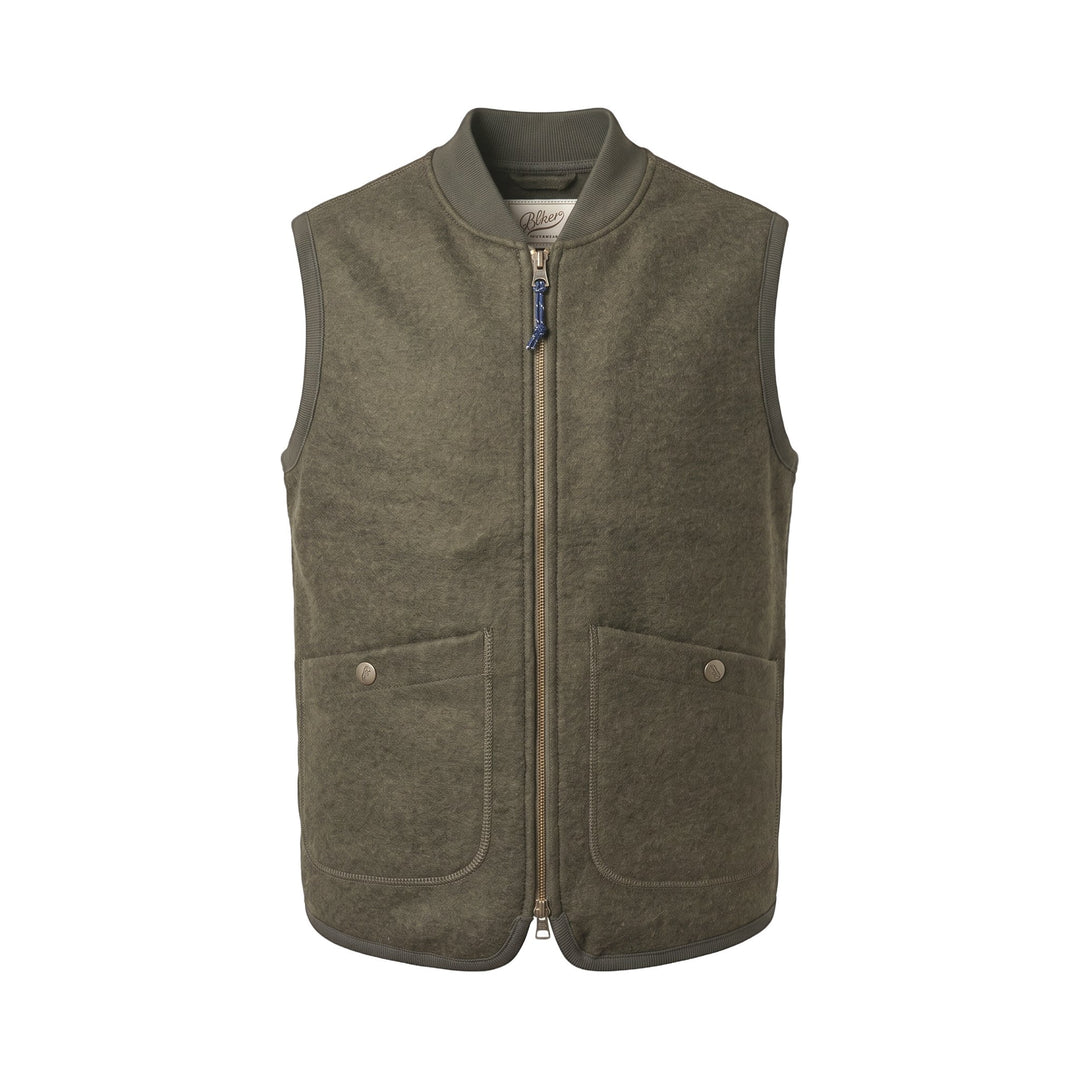 Bl'ker Vintage BOILED WOOL VEST WOLF GREEN Verde - foto 1