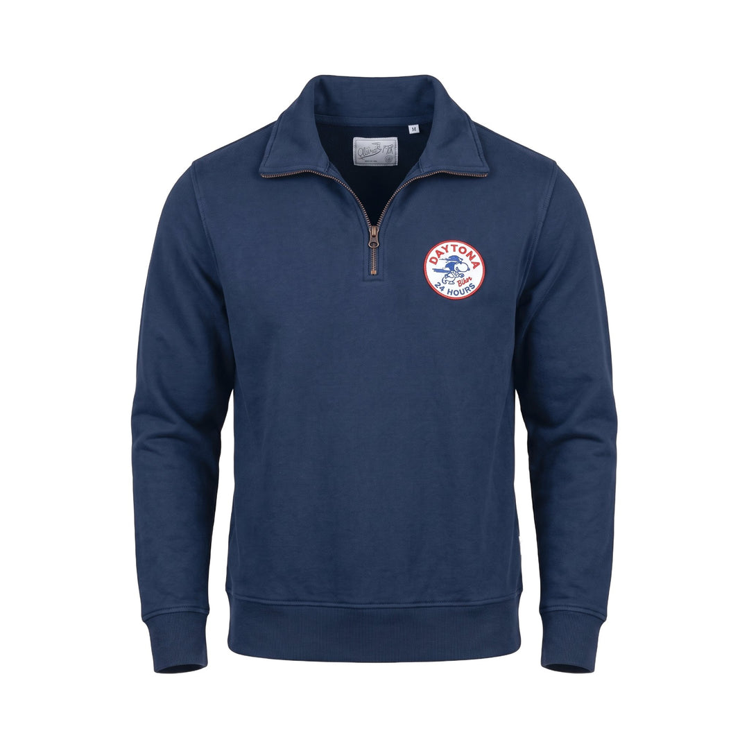Bl'ker Vintage SWEATSHIRT HALF ZIP RUDGERS 24 HOURS NAVY Blu - foto 1