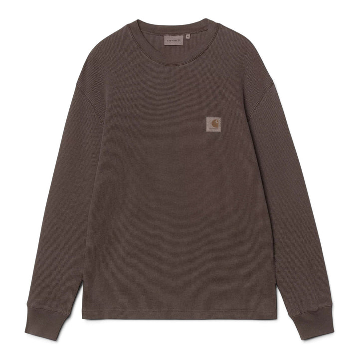 Carhartt Wip L/S VISTA WAFFLE T-SHIRT TOBACCO GARMENT DYED Marrone - foto 1