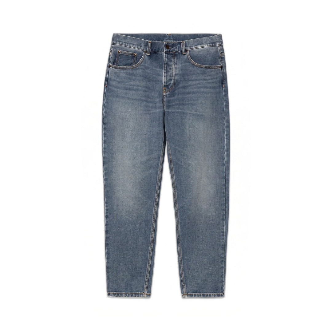 Carhartt Wip Newel Pant Blue dark used wash no length Blu - foto 2