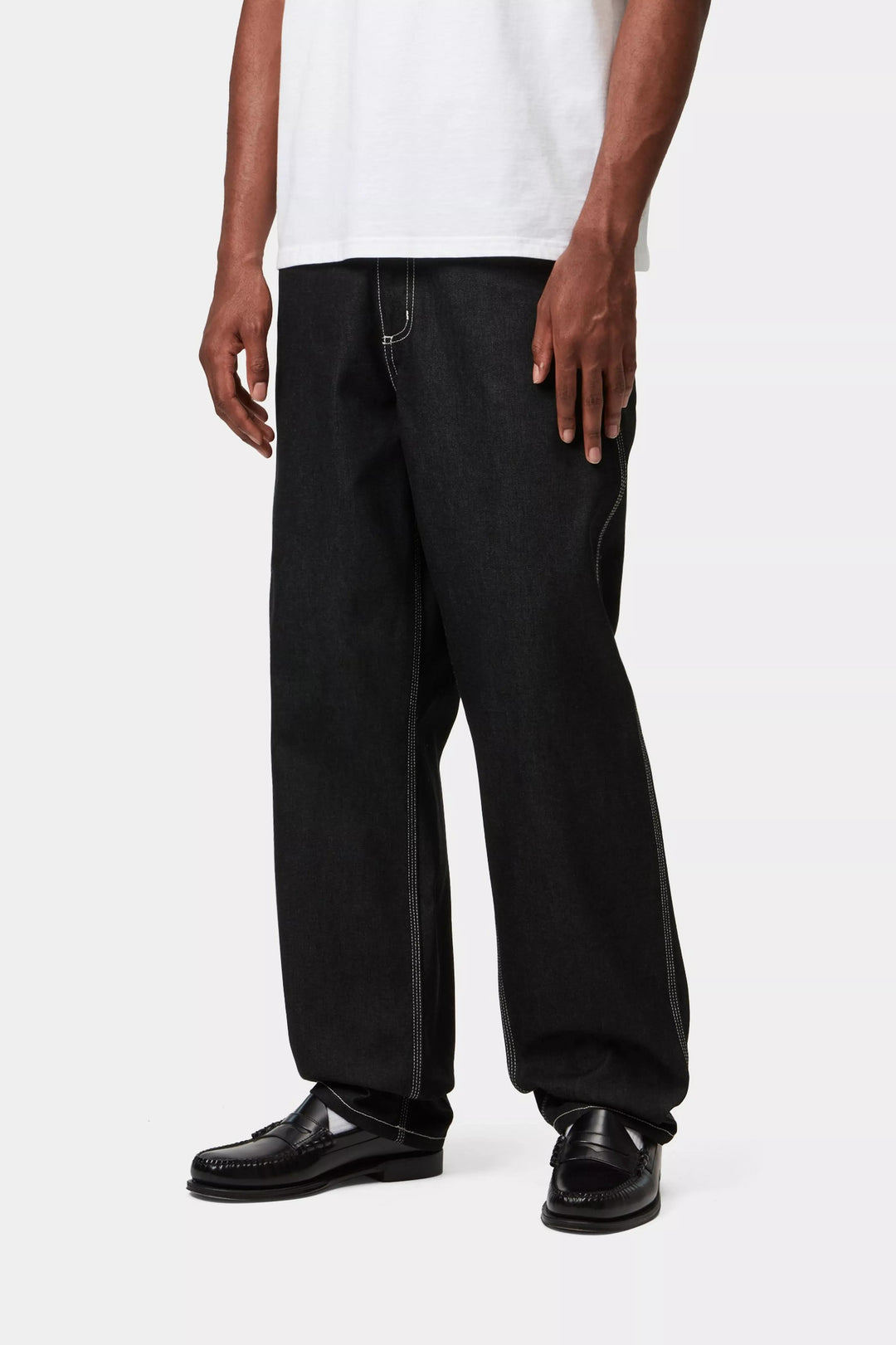 Carhartt Wip Simple Pant Black one wash L32 Nero - foto 5