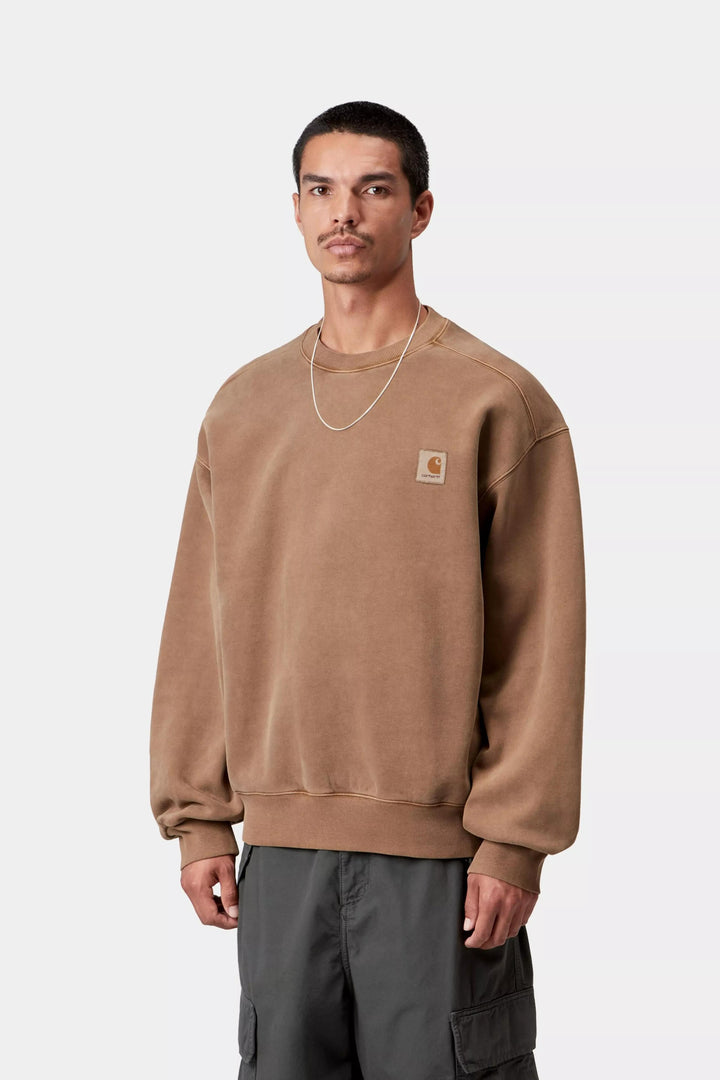 Carhartt Wip VISTA SWEAT BROWN GARMENT DY ED Marrone - foto 3